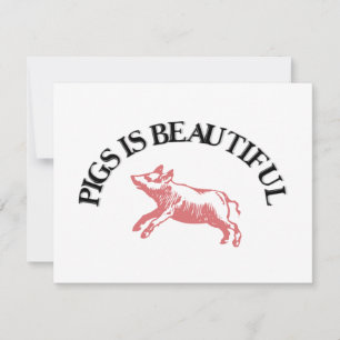 Carte Les cochons sont beaux