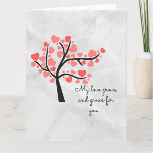 CARTE LES COEURS DANS UN ARBRE