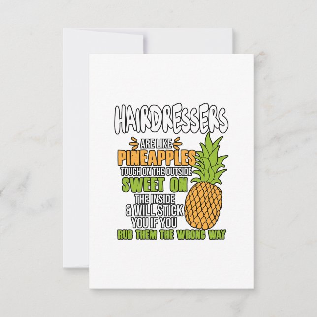 Carte Les Coiffeurs Sont Comme Des Ananas. (Devant)