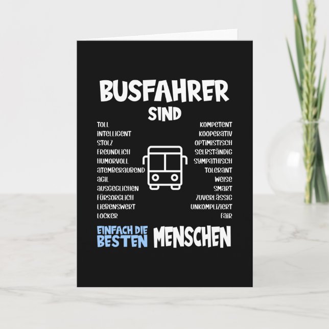 Carte Les Conducteurs De Bus Sont Les Meilleurs Cadeaux (Devant)