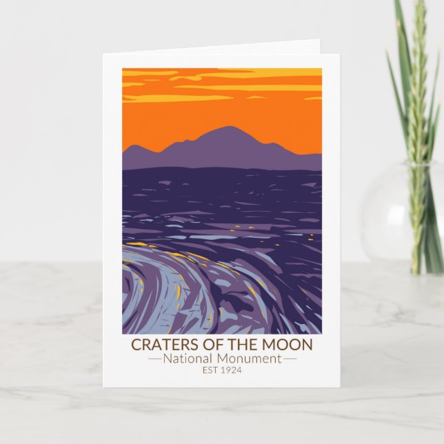Carte Les cratères du Monument National de la Lune Idaho (Devant)