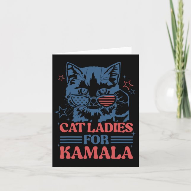 Carte Les Dames De Kamala Funny Chat Président Kamala-ha (Devant)