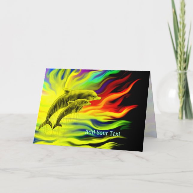 Carte Les dauphins sous le soleil (Devant)