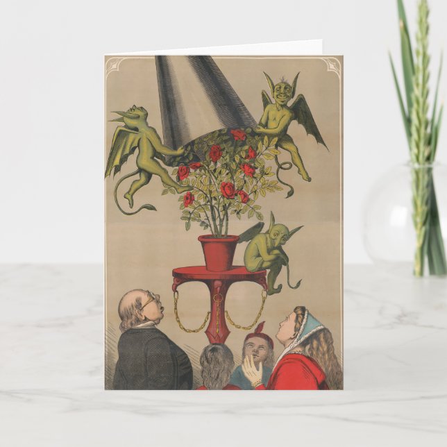 Carte Les Démons Verts Retirant La Couverture Du Bouquet (Devant)