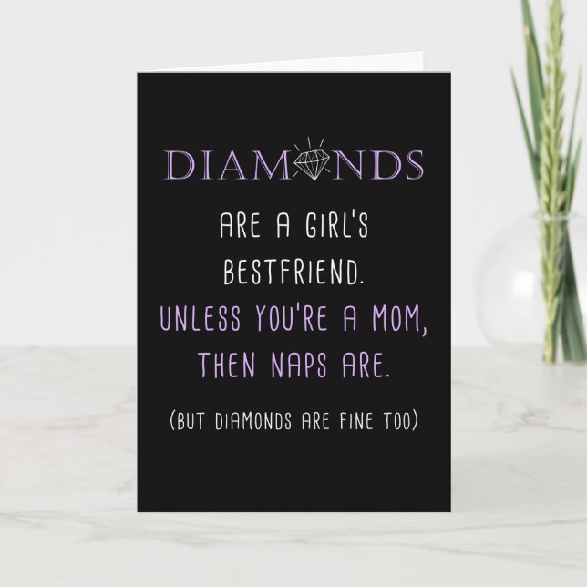 Carte Les Diamants Sont Un Meilleur Ami Pour Les Filles  (Devant)