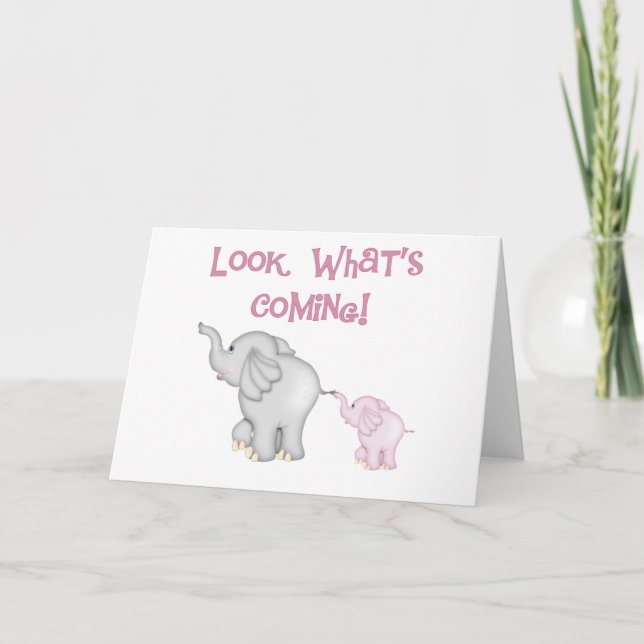 Carte Les éléphants roses regardent ce qui arrive (Devant)