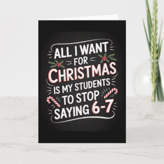 Carte Les élèves disent 6-7 67 Six Sept Professeur drôle