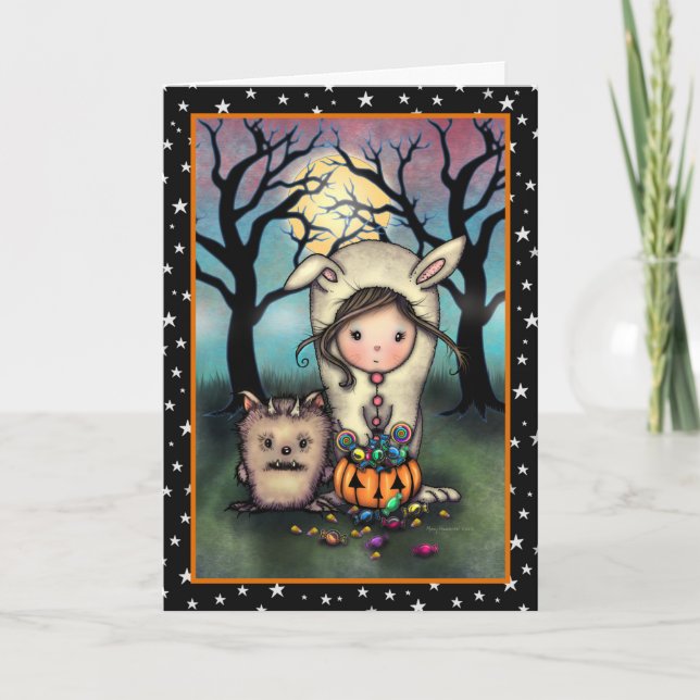 Carte Les enfants de la tournée des friandises Cute Hall (Devant)