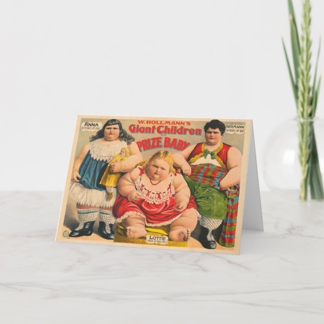 Carte Les enfants géants de W. Hollmann et bébé prix. (Devant)