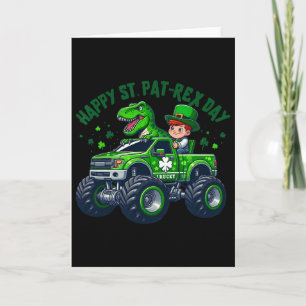 Carte Les enfants heureux St Pat Trex Day Dino St Patric