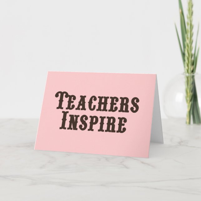 Carte Les enseignants inspirent (Devant)
