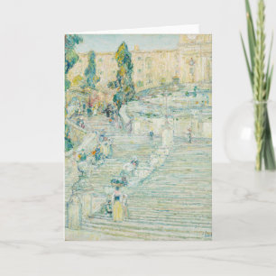 Carte Les Escaliers Espagnols, Rome   Childe Hassam