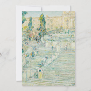 Carte Les Escaliers Espagnols, Rome   Childe Hassam