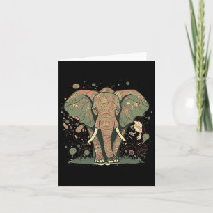 Carte Les fans d'éléphant élégants et artistiques sauven