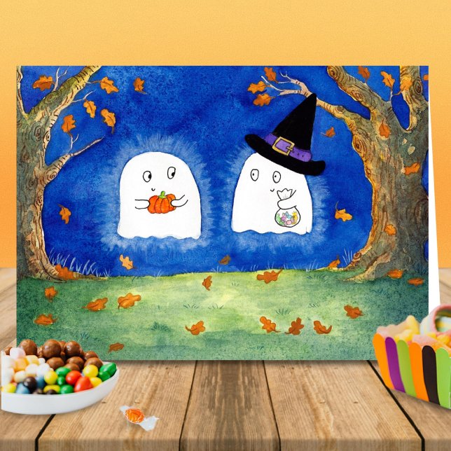 Carte Les fantômes de la Cute Halloween par Nicole Janes (Créateur téléchargé)