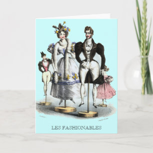 Carte Les Fashionables par Charles Philipon Greeting Car