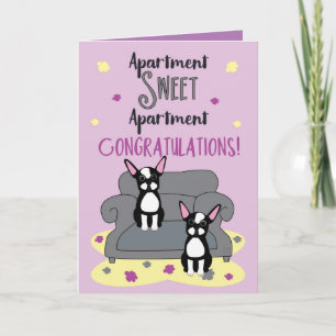Carte Les félicitations de Boston Terrier pour son nouve