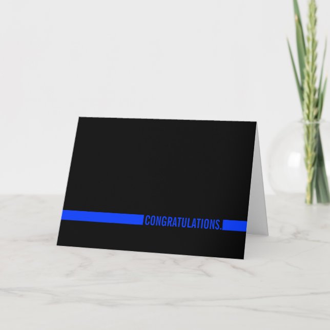 Carte Les félicitations de policier amincissent Blue (Devant)