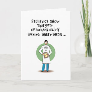 Carte Les femmes adorent avoir 33 ans