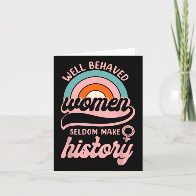 Carte Les Femmes Bien Comportées Font Rarement Histoire  (Devant)
