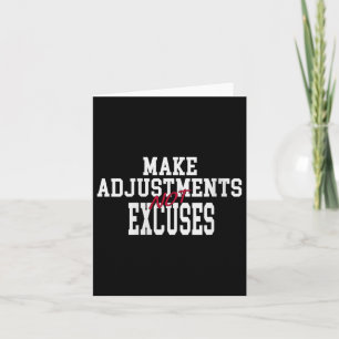Carte Les femmes font des ajustements et non des excuses