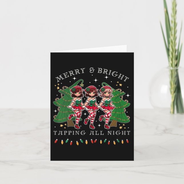 Carte Les FEMMES Tap Dance Et Soyez Joyeux Noël Elf Danc (Devant)