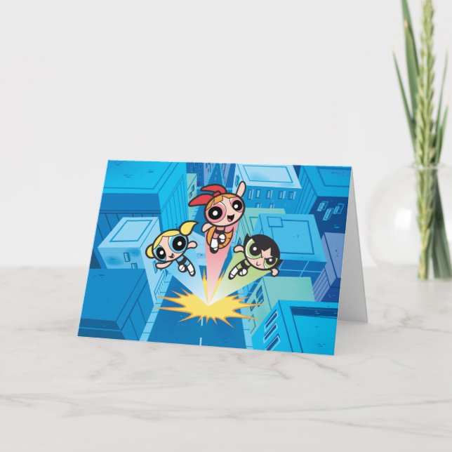 Carte Les Filles Powerpuff Se Lancent Dans L'Air (Devant)