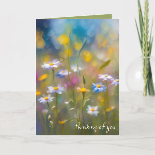 Carte Les Fleurs sauvages fantasques pensent à vous