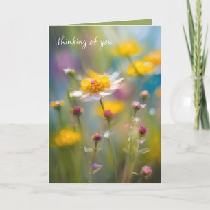 Carte Les Fleurs sauvages fantasques pensent à vous