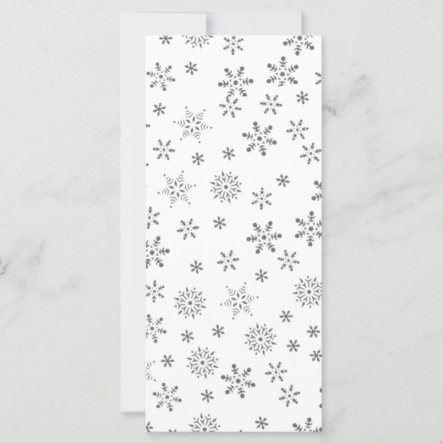 Carte Les flocons de neige sur l'Arrière - plan blanc (Devant)
