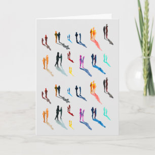 Carte Les gens art aquarelle fine art