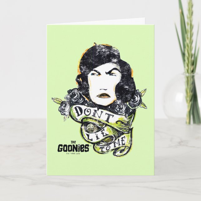 Carte Les Goonies Mama Fratelli "Ne me mens pas" (Devant)