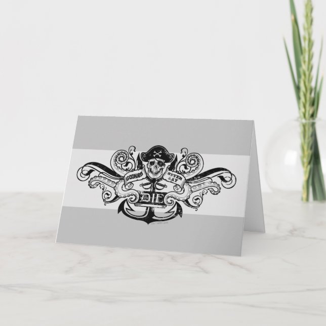 Carte Les Goonies "Never Say Die" Pirate Ancre Badge (Devant)