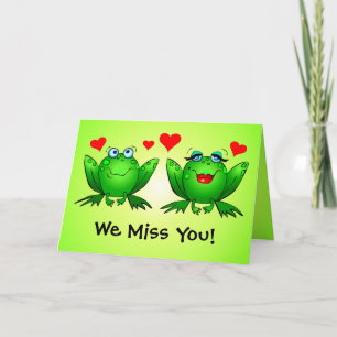 Carte Les grenouilles vous aiment Cute Cartoon Vert