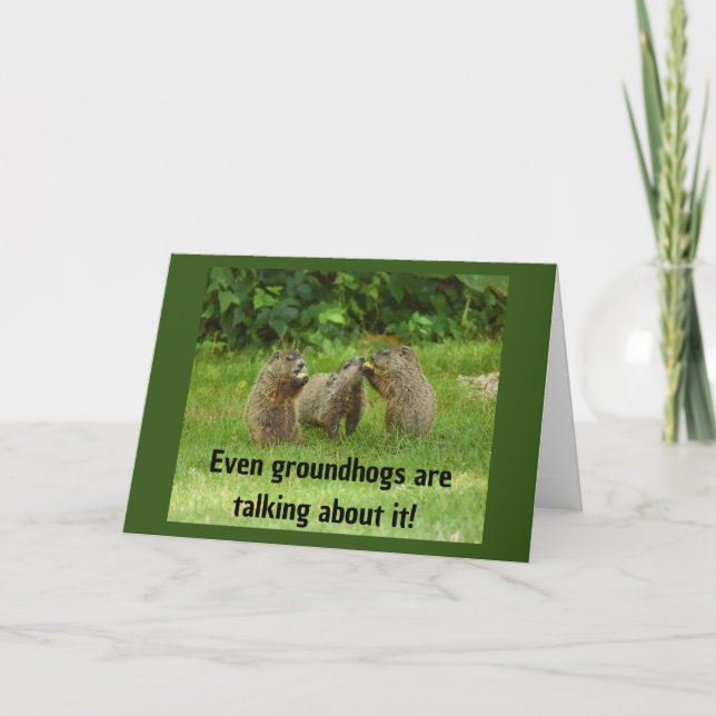 CARTE *LES GROUNDHOGS SONT MÊME EN TRAIN DE PARLER*"HEUR (Devant)