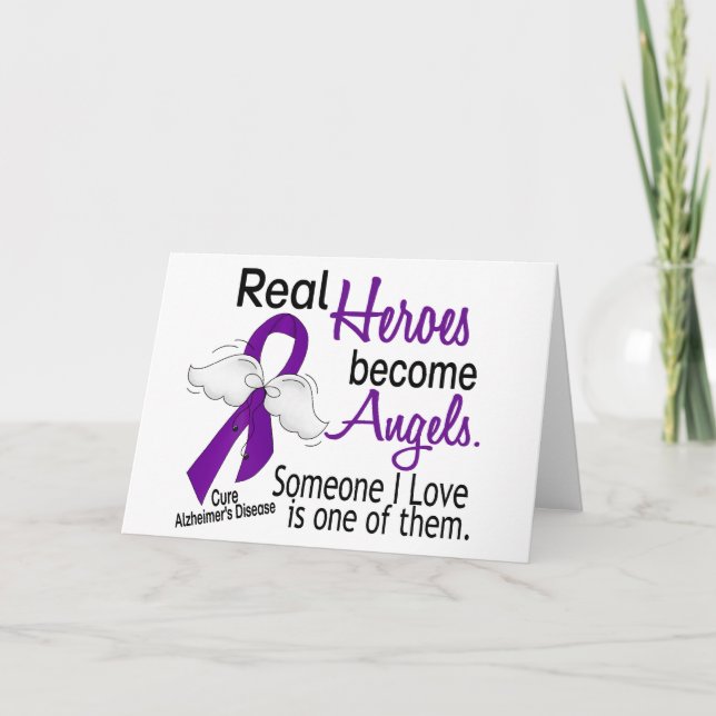 Carte Les héros deviennent des anges Maladie d'Alzheimer (Devant)