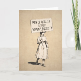 Carte Les hommes de qualité vintage respectent l'égalité