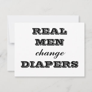 Carte LES HOMMES RÉELS changent DIAPER