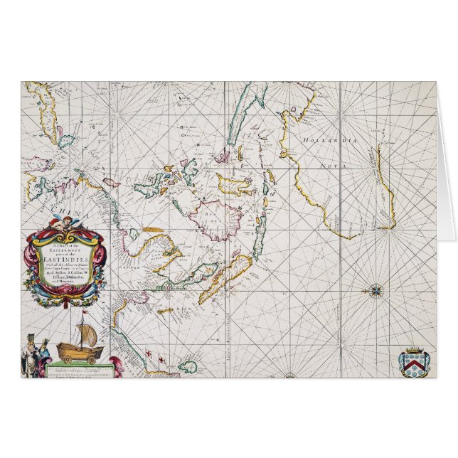 CARTE : LES INDES EST, 1670 (Devant horizontal)