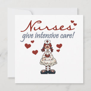 Carte Les infirmières donnent des t-shirts et des cadeau