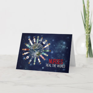 Carte Les infirmières guérissent le monde blanc