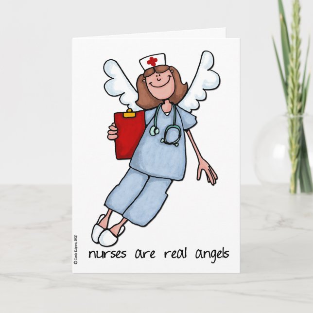 Carte les infirmières sont de vrais anges (Devant)