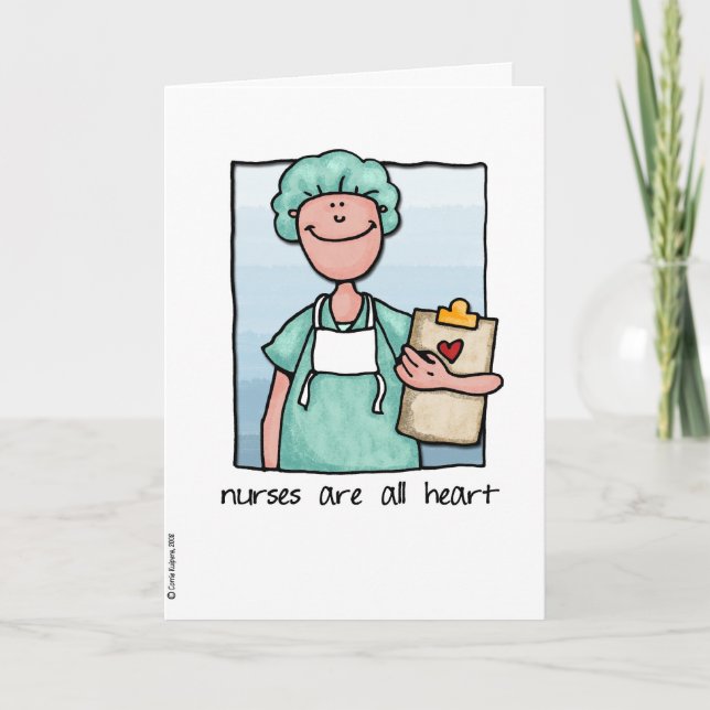Carte les infirmières sont toutes au coeur (Devant)