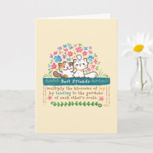 Carte Les jardins des meilleurs amis - Chats Paisley et 