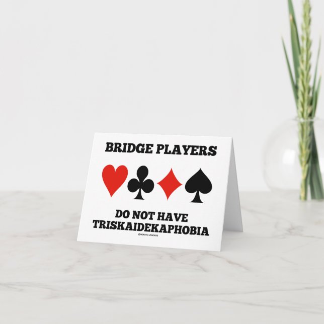 Carte Les Joueurs De Pont N'Ont Pas Triskaidekaphobia (Devant)