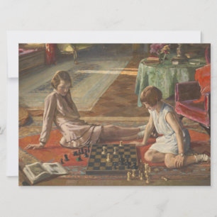 Carte Les joueurs d'échecs (par John Lavery)