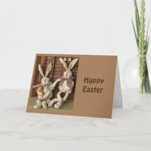 CARTE LES LAPINS MIGNONS VOUS DISENT "JOYEUSES PÂQUES" !