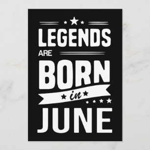 Carte les légendes naissent en t-shirts d'anniversaire d