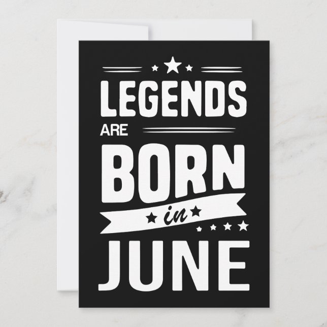 Carte les légendes naissent en t-shirts d'anniversaire d (Devant)