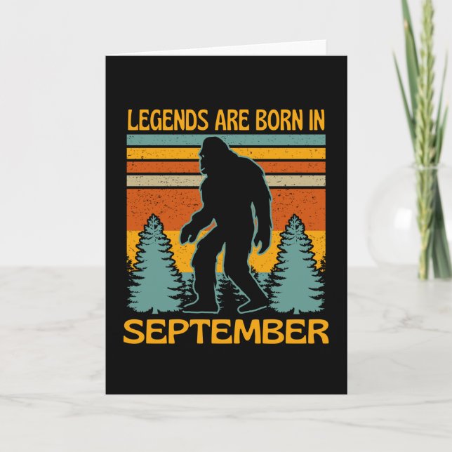 Carte Les Légendes Sont Nées En Septembre Bigfoot (Devant)